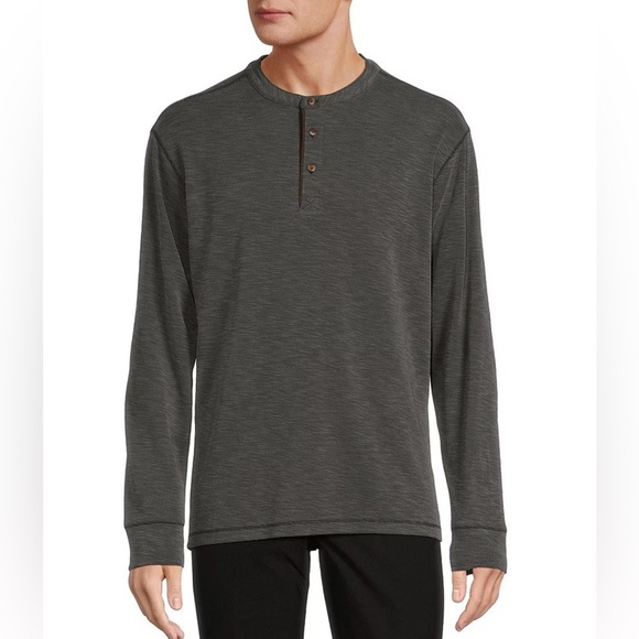 Roundtree & Yorke Big & Tall Long Sleevy Polynosic Henley Shirt, size 2XT, NWT! - Picture 3 of 10